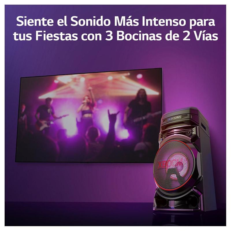 LG xboom Mini Componente RNC5 con Bass Blast para reforzar los bajos
