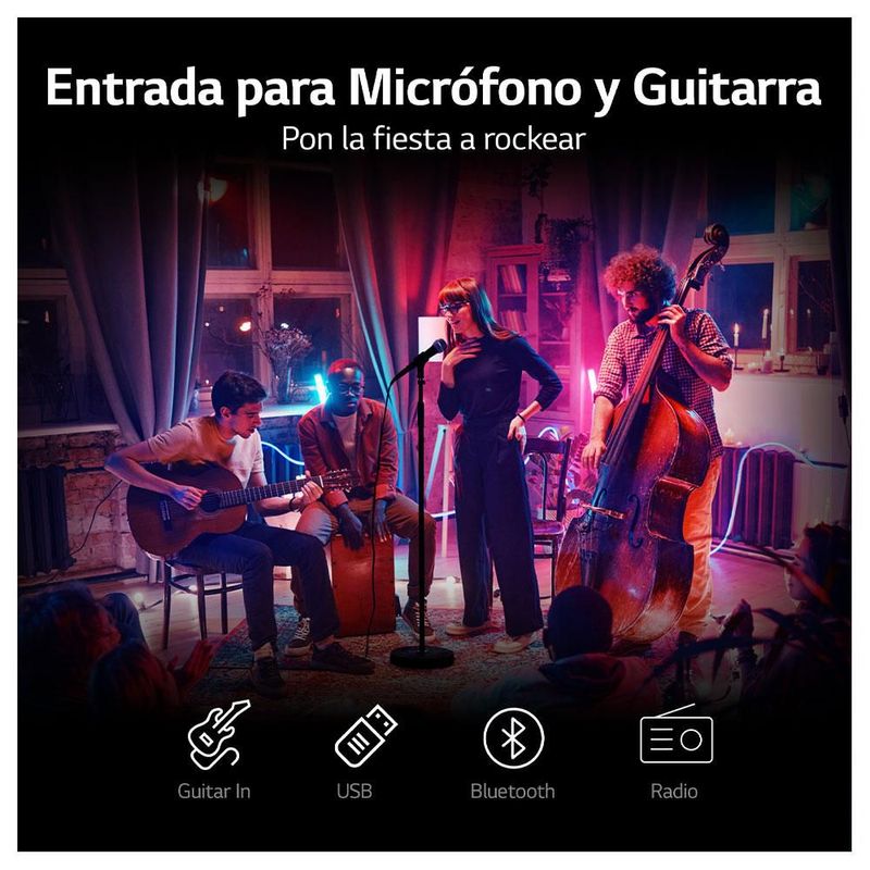 LG xboom Mini Componente RNC5 con Bass Blast para reforzar los bajos