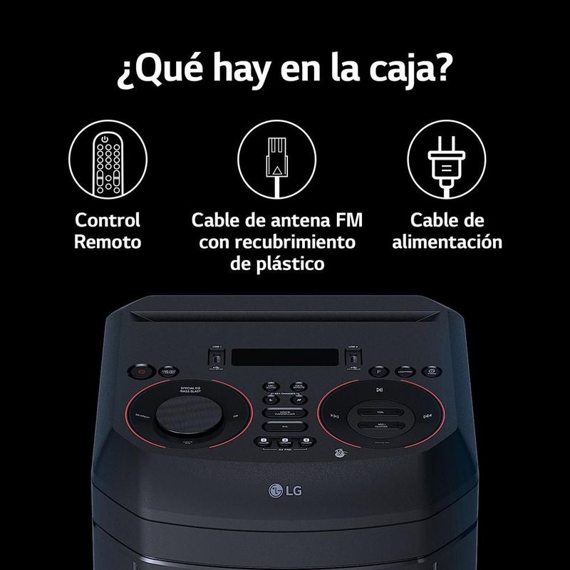 LG xboom Mini Componente RNC5 con Bass Blast para reforzar los bajos