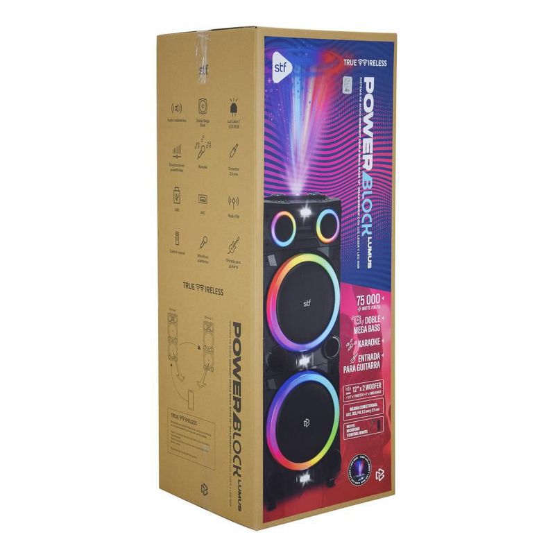 Bocina Inalámbrica STF Power Block Lumus 2x12”