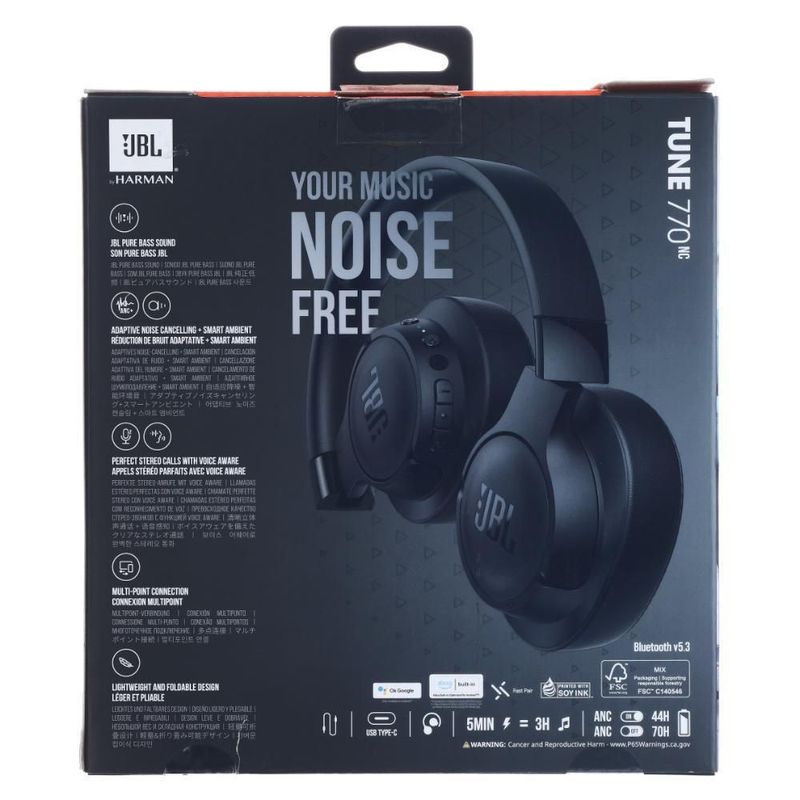 Audífonos Inalámbricos On Ear JBL Tune 770NC Negros