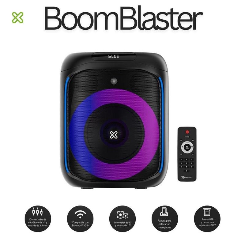 Paquete de 2 bocinas BoomBlaster KLS-655 Negras