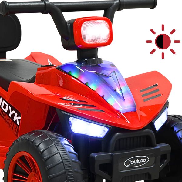 Cuatrimoto Montable Eléctrica Para Niños Con Luces Y Sonido Batería Recargable 6V A Partir De 3 Años - Rojo