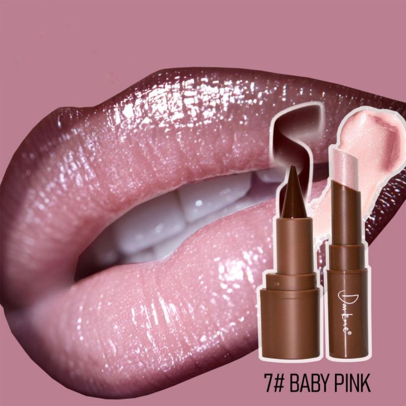 Set de Brillo Labial Baorder 2 Piezas Baby Pink con Lápiz Delineador de Labios