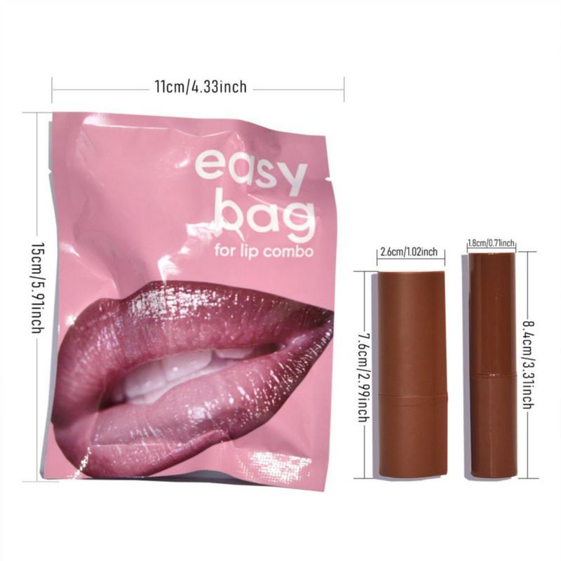 Set de Brillo Labial Baorder 2 Piezas Baby Pink con Lápiz Delineador de Labios