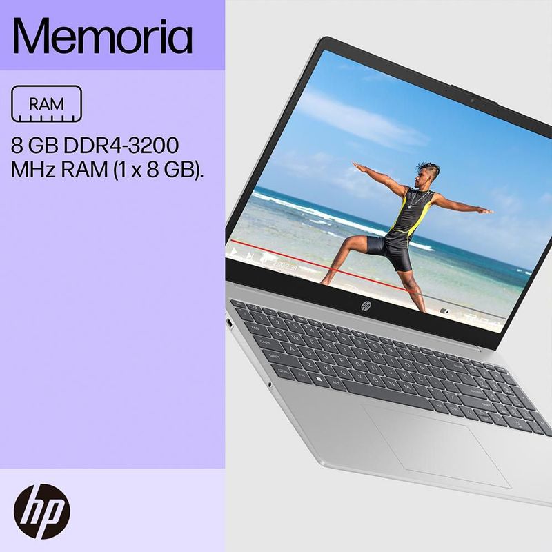 Laptop Notebook Hp Intel Core i5 8GB RAM 512GB SSD 15.6" Plata