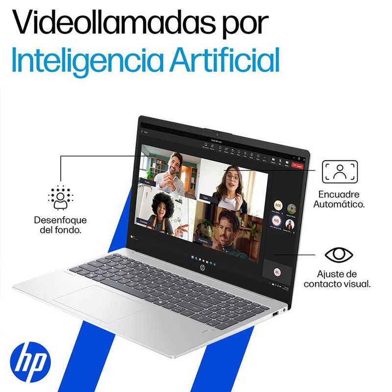 Laptop Hp AMD Ryzen AI 16GB RAM 512GB SSD 15.6" Glacier Silver