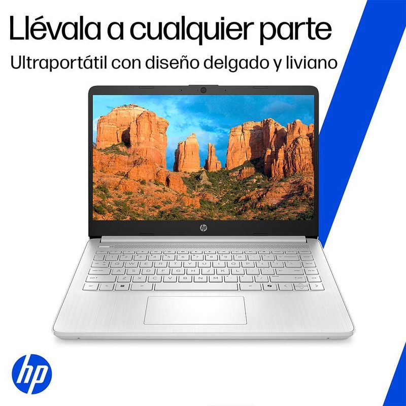 Laptop Hp Celeron N4500 8GB RAM 256GB SSD 14" Natural Silver