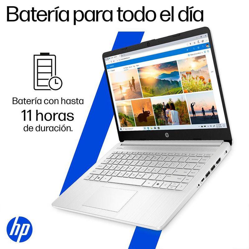 Laptop Hp Celeron N4500 8GB RAM 256GB SSD 14" Natural Silver