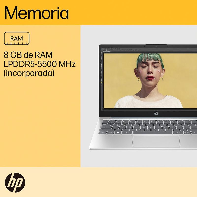 Laptop HP 14-EM0017LA AMD Ryzen 5 8GB RAM 512GB SSD 14" Azul