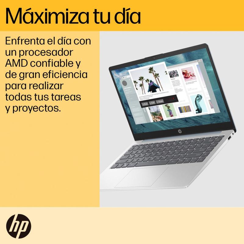 Laptop HP 14-EM0017LA AMD Ryzen 5 8GB RAM 512GB SSD 14" Azul