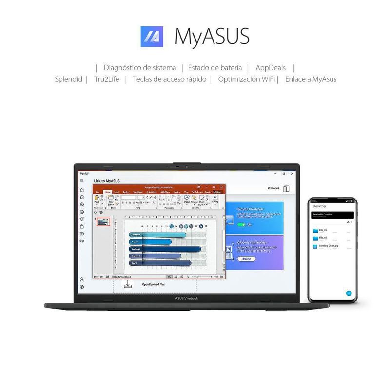Laptop Asus VivoBook Go 15 AMD Ryzen 5 7520U 8GB RAM 512GB SSD 15.6" Plateada
