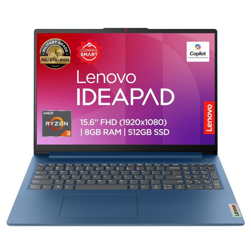 Laptop Lenovo Ideapad Slim 3 15AMN8 15.6" FHD AMD Ryzen 3 8GB RAM 512GB SSD