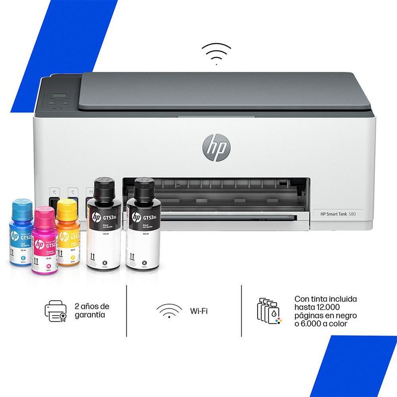 Impresora Multifuncional HP Smart Tank 580