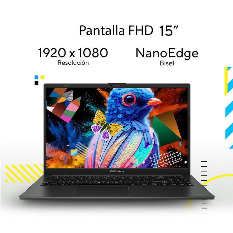 Laptop Asus Vivobook Go 15 AMD Ryzen5 8GB RAM 512GB SSD Mixed Black