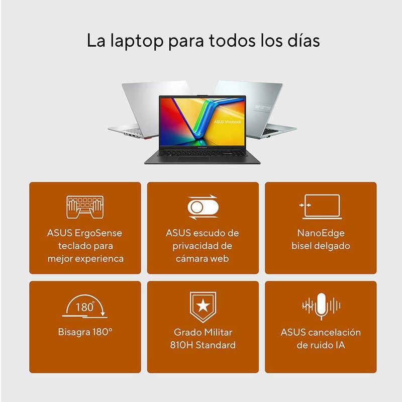 Laptop Asus Vivobook Go 15 AMD Ryzen5 8GB RAM 512GB SSD Mixed Black