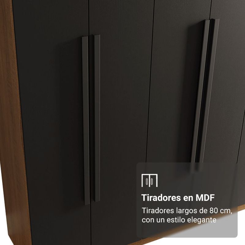 Ropero closet madesa venus 6 puertas 4 cajones 180cm mc 04