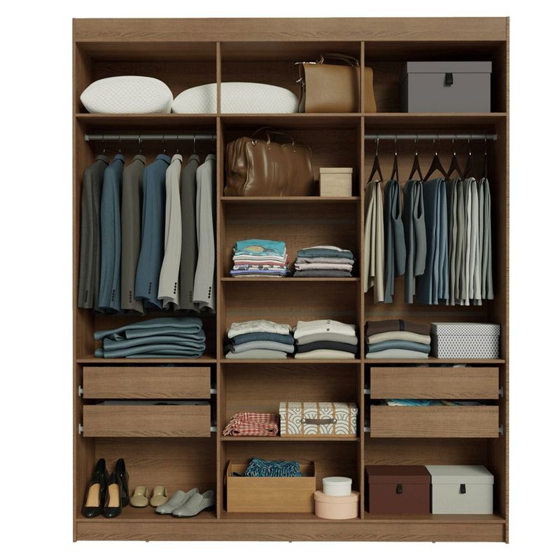 Ropero closet madesa venus 6 puertas 4 cajones 180cm mc 04