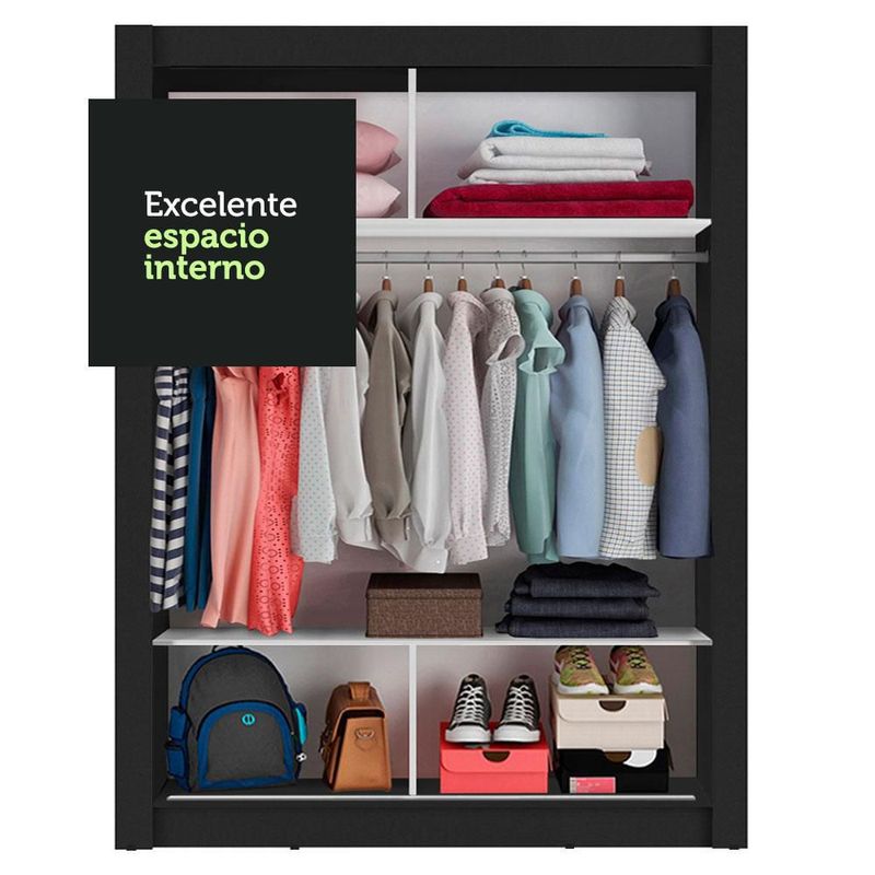 Ropero closet madesa denver 2 puertas corredizas nm 2