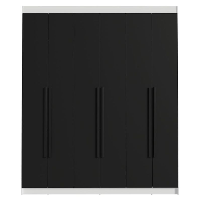 Ropero closet madesa venus 6 puertas 4 cajones 180cm bn