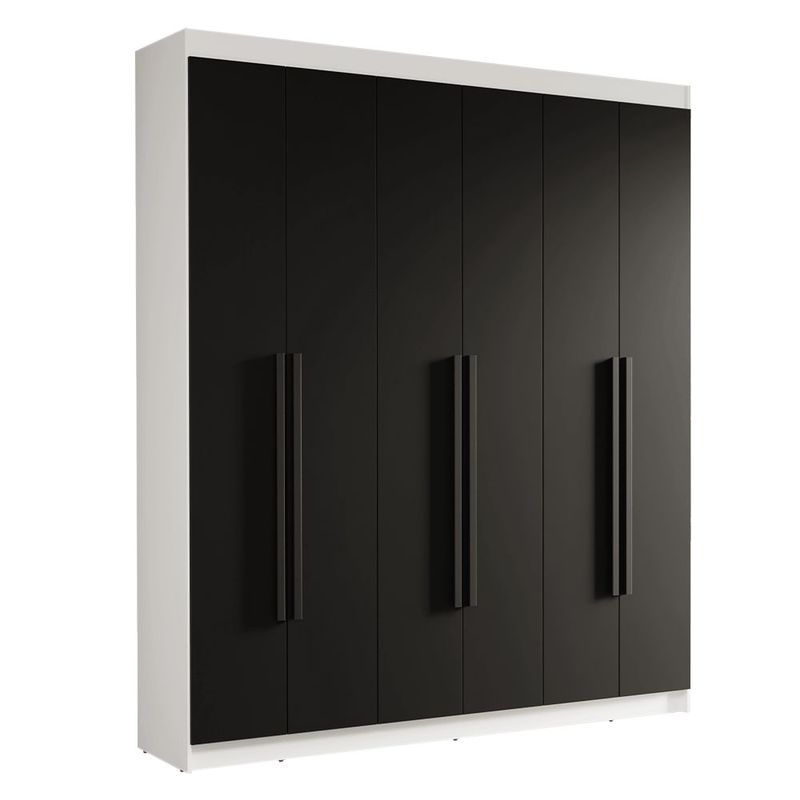 Ropero closet madesa venus 6 puertas 4 cajones 180cm bn