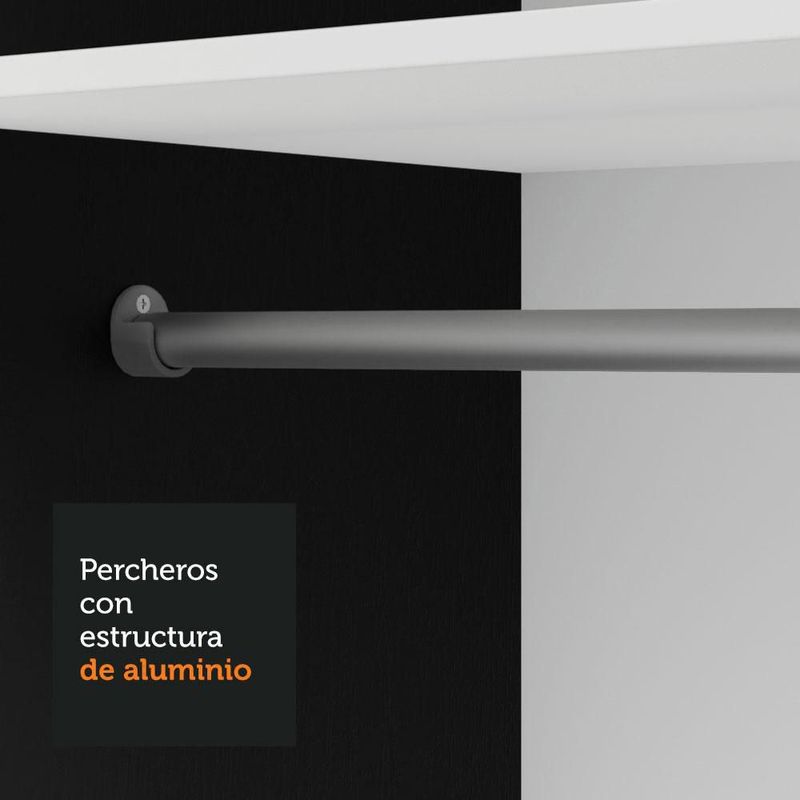 Ropero closet madesa milano 2 puertas corredizas nm 1