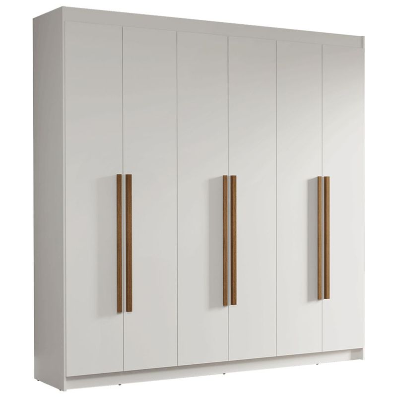 Ropero closet madesa venus 6 puertas 180cm color blanco 1