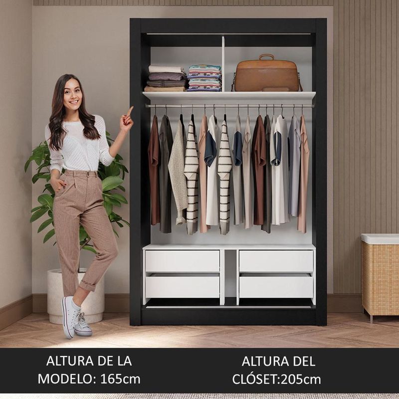 Ropero closet madesa vivare plus 2 puertas corredizas nm