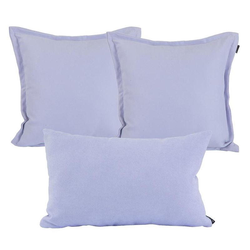 Set de 3 Cojines Kappa Delta (2 Cuadrados + 1 Rectangular) Dicasa Lila CDZ