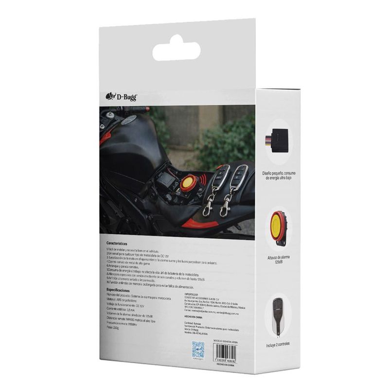 Alarma Moto Universal Encendido Y Apagado Remoto Sensor Luz