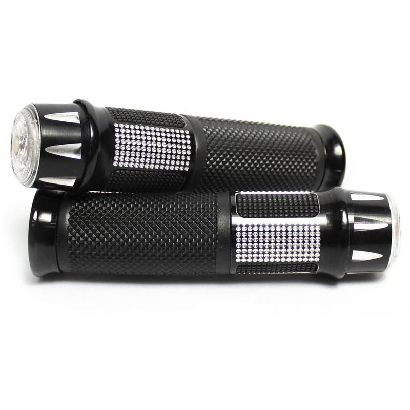 Puños de aluminio negros con led xl-285