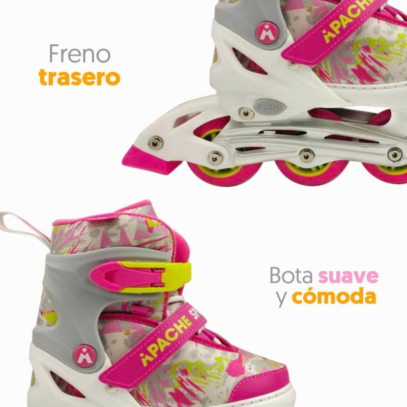 Apache Patines en línea Rush Girl Ajustables 22-25cm