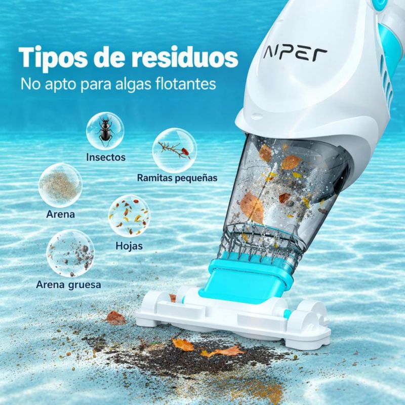 REACONDICIONADO AIPER Pilot H1 Aspiradora Inalámbrica para Piscina, Spa y Tina de Hidromasaje, Succión Potente – Recargable