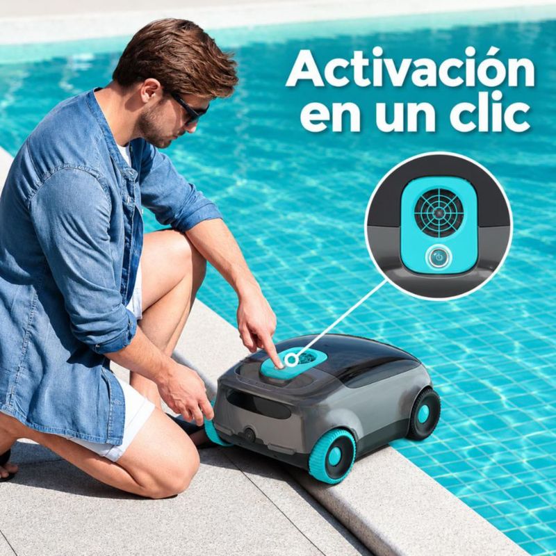 USADO AIPER Scuba E1 Limpiador robótico inalámbrico para Piscinas, potente robot aspirador de piscina de hasta 100 m²