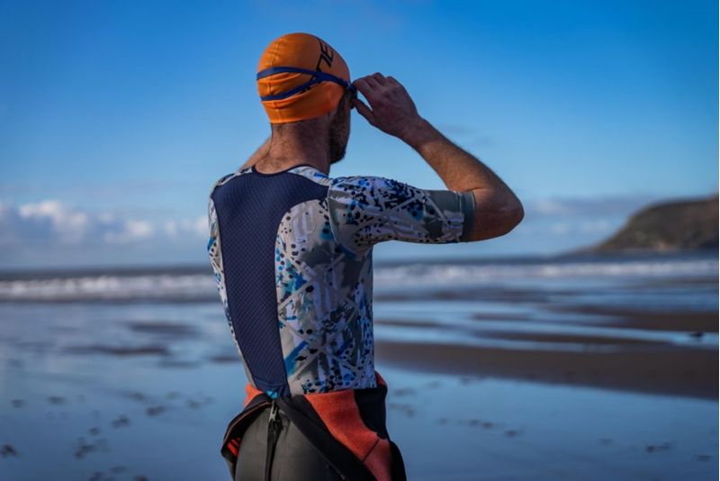 Gorro de Natación ZONE3 48 g Naranja de Silicona