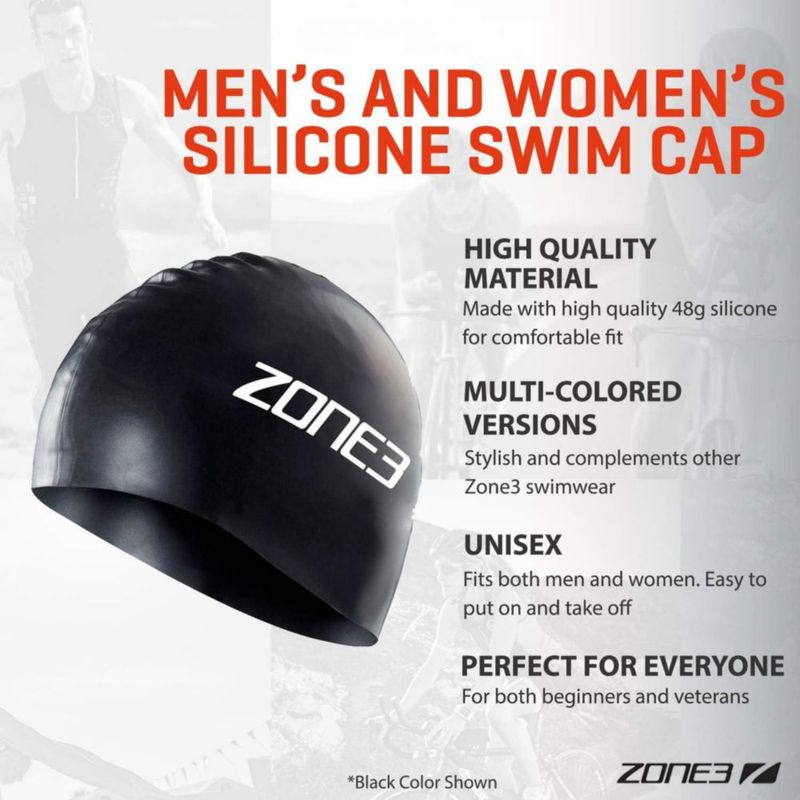 Gorro de Natación ZONE3 48 g Naranja de Silicona