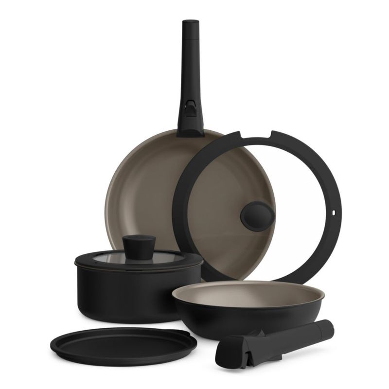 Set de utensilios de cocina BELLA 8 piezas cerámico negro no tóxico