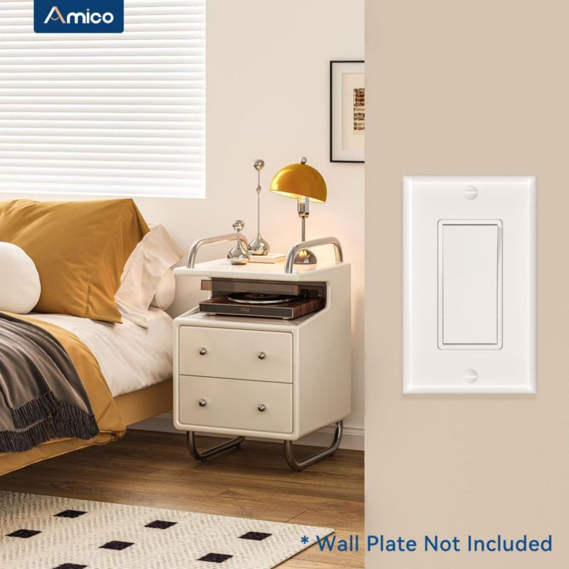 Interruptor de luz Amico paquete de 30 unidades 15A 120/277V certificado UL