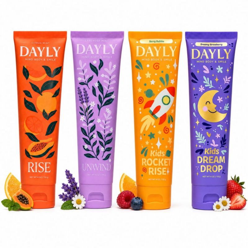 Pasta de dientes Dayly Family Bundle 4 unidades con Nano-Hidroxiapatita