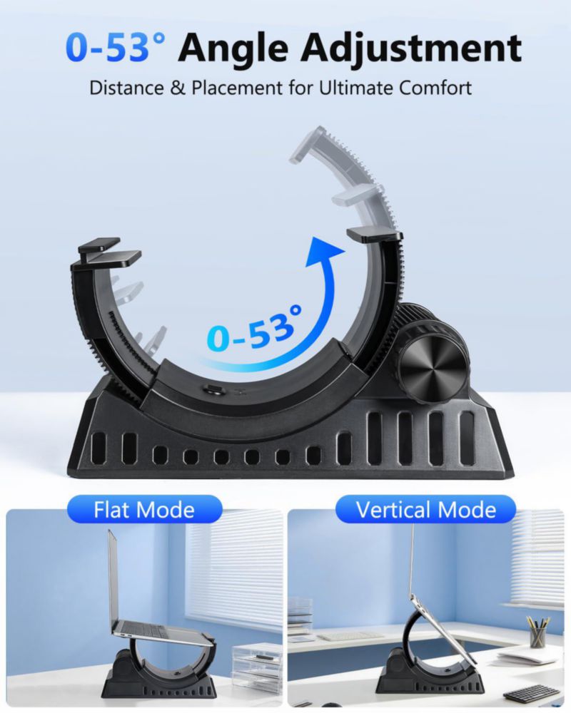 Soporte para laptop bifine ajustable vertical media luna 13-173"