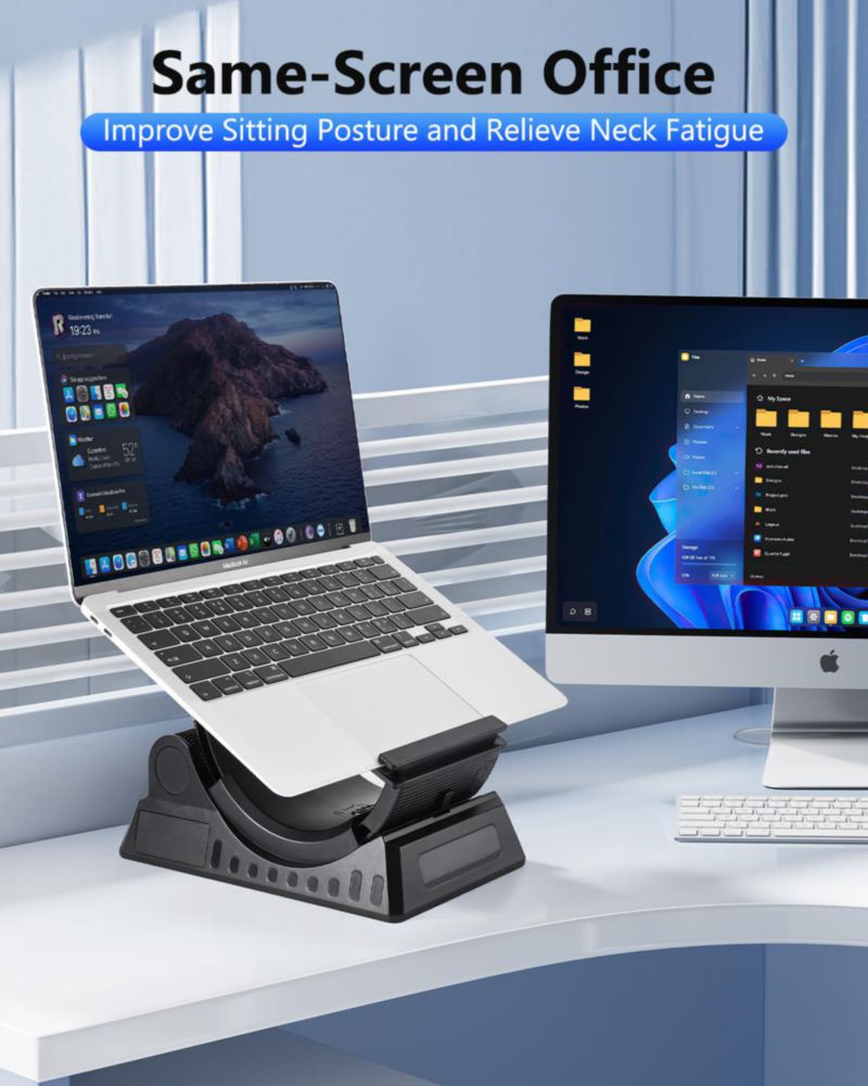 Soporte para laptop bifine ajustable vertical media luna 13-173"