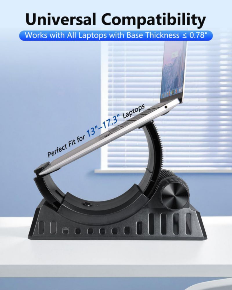 Soporte para laptop bifine ajustable vertical media luna 13-173"