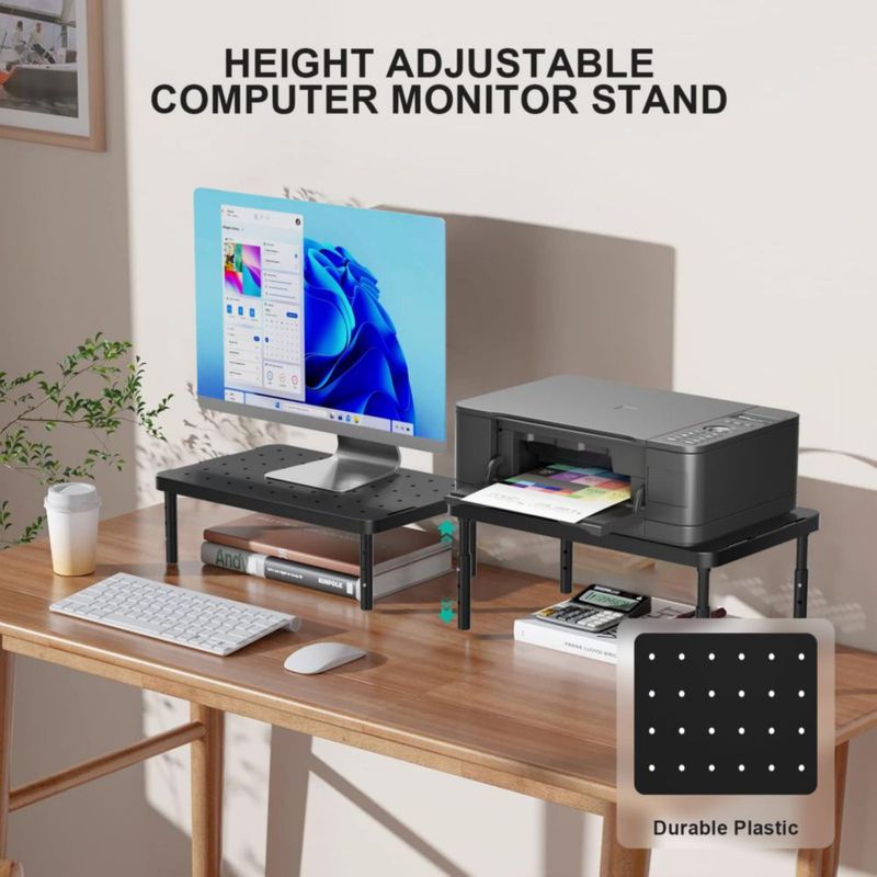 Soporte para monitor WALI escritorio de computadora elevador ajustable para computadora portátil