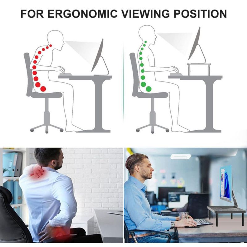 Soporte para monitor WALI escritorio de computadora elevador ajustable para computadora portátil