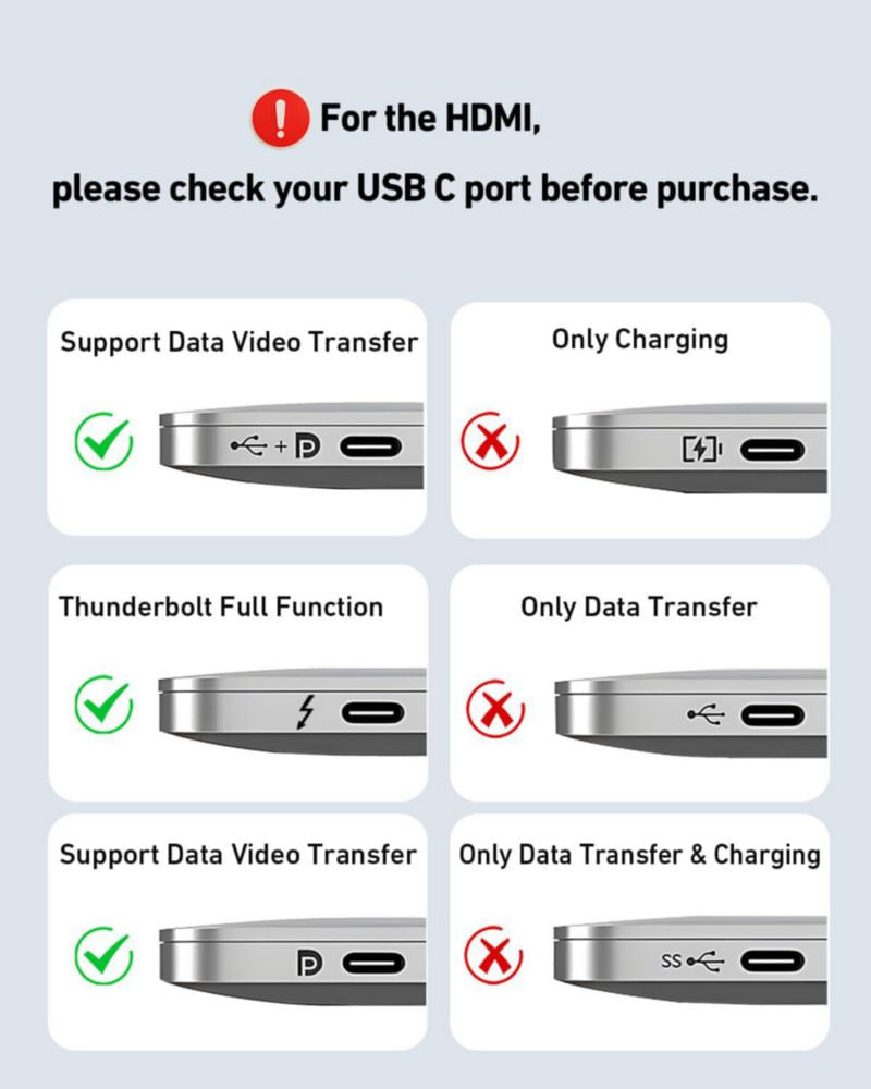 Soporte para laptop BENFEI USB-C 7 en 1 con dock HDMI 4K y PD de 100 W