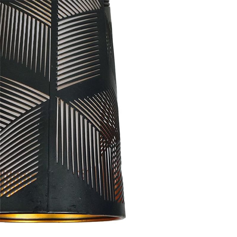 Lampara colgante Narumi 3L color negro Mil luces
