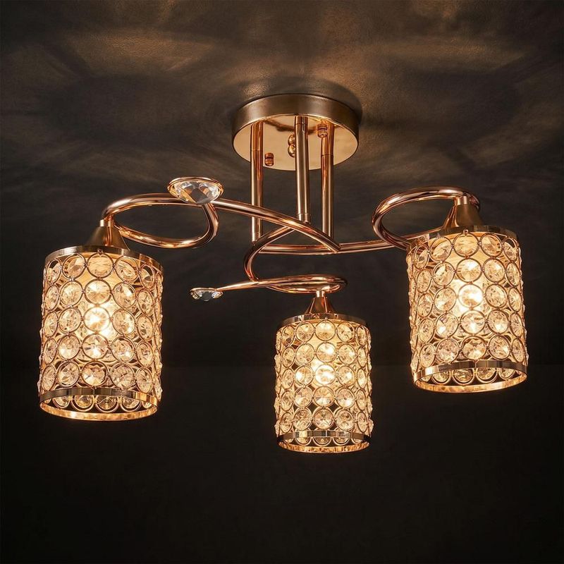 Lampara de techo Kalish 003 color dorado Mil luces