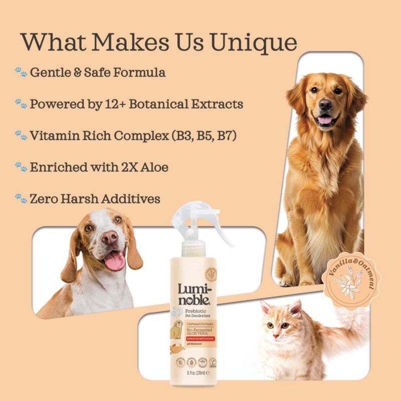 Desodorante para Perros LUMI-NOBLE 236 ml Vainilla y Avena