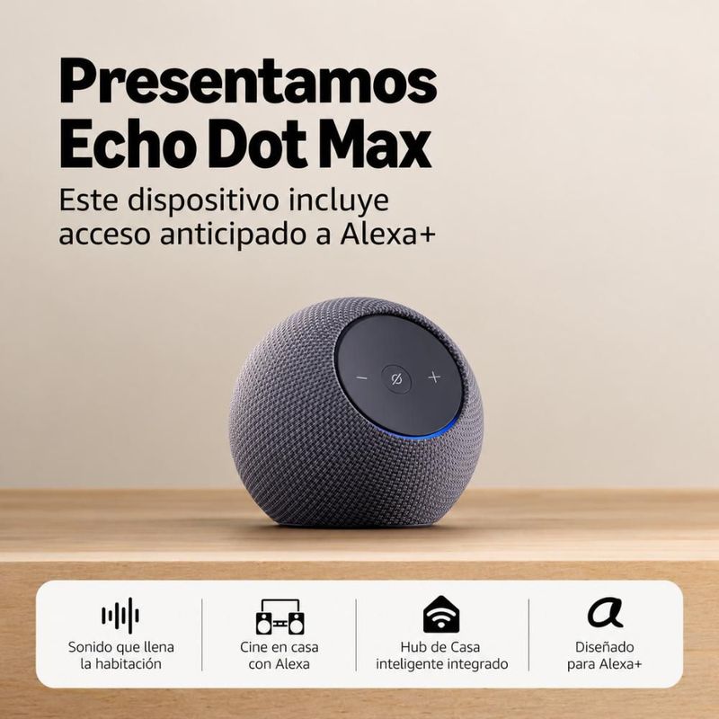 Bocina Inteligente Amazon Echo Dot Max Alexa Graphite