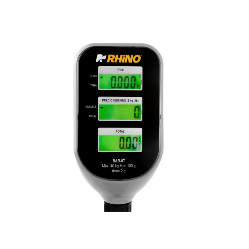 Báscula Electrónica Multifunciones con Torreta RHINO BAR-8T 40 kg